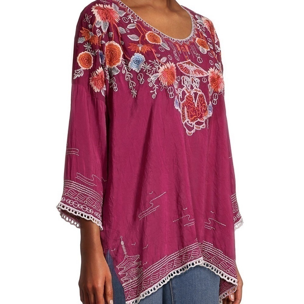 Johnny Was Hamayu Embroidered Blouse NWT - Picture 6 of 12